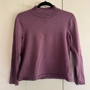 PENDLETON Purple Silk Blend Turtleneck Sweater, Size Petite Small